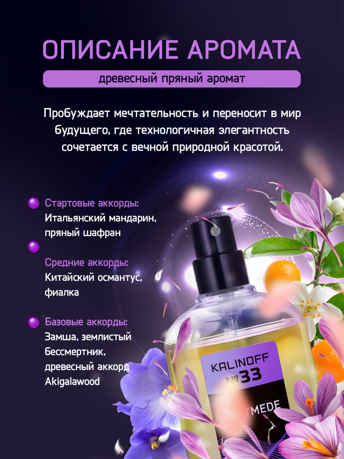 Духи KALINOFF №33 с феромонами Ganymede 30 мл