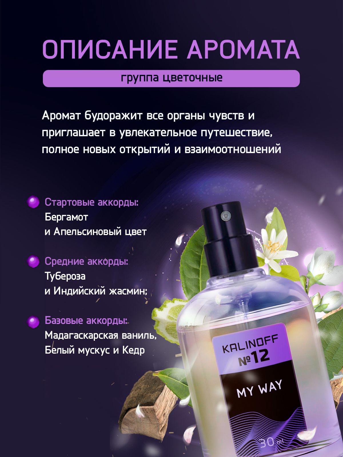 Духи KALINOFF №12 с феромонами 30 мл, My Way