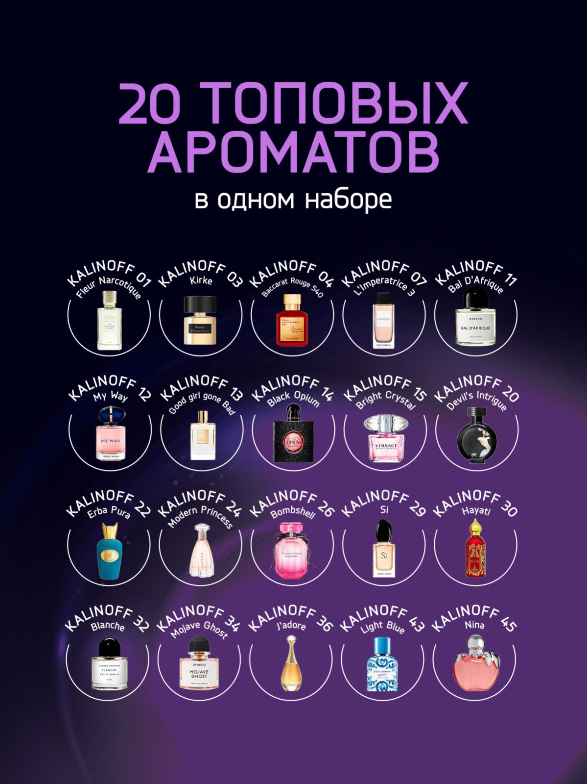 Подборка духов для женщин с феромонами, 20 шт по 1 мл