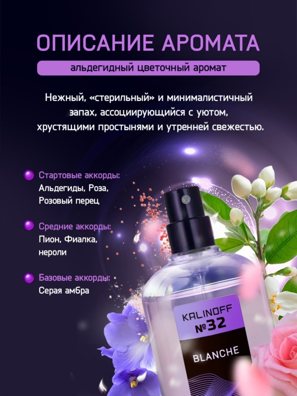 Духи KALINOFF №32 с феромонами Blanche 30 мл