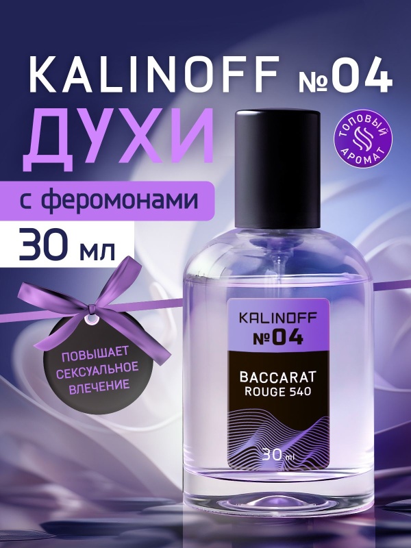 Духи KALINOFF №04 с феромонами 30 мл, Baccarat Rouge 540
