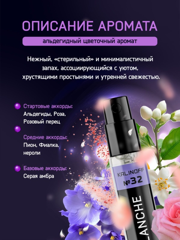 Духи KALINOFF №32 с феромонами Blanche 3 мл