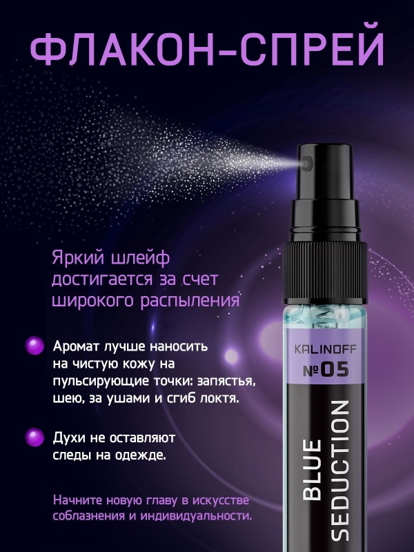Духи KALINOFF № 05 с феромонами 10 мл, Blue Seduction