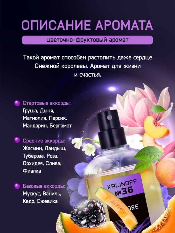 Духи KALINOFF №36 с феромонами J'adore 30 мл