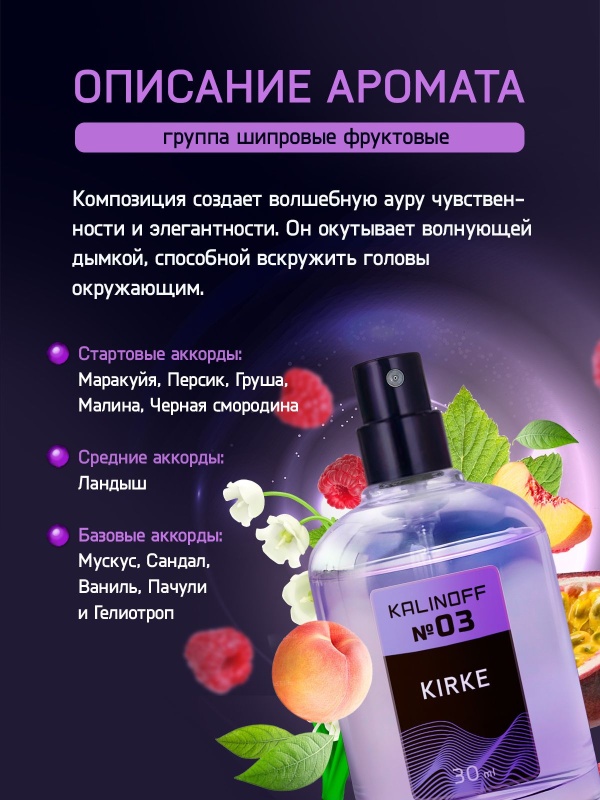 Духи KALINOFF №03 с феромонами 30 мл, Kirke